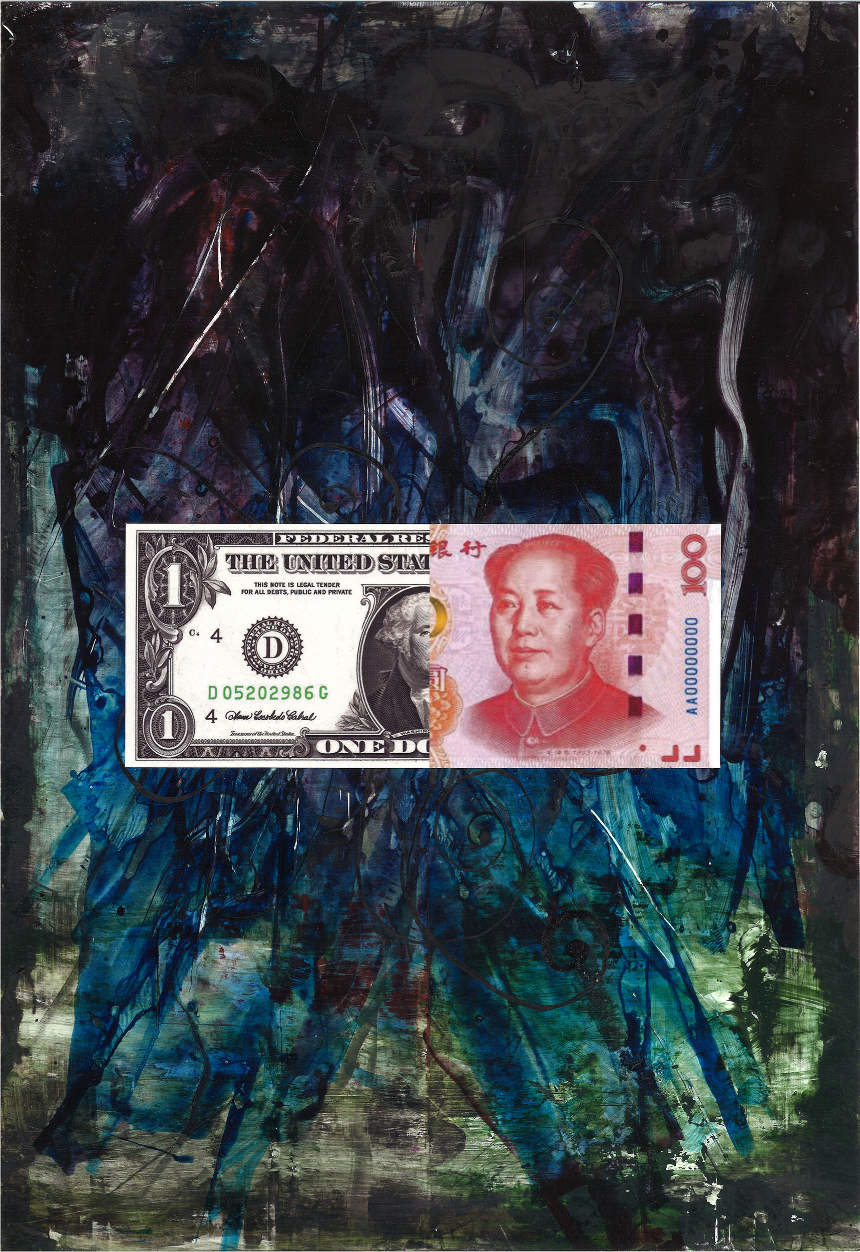 Bernhard Holaschke, collage, ink, drawing