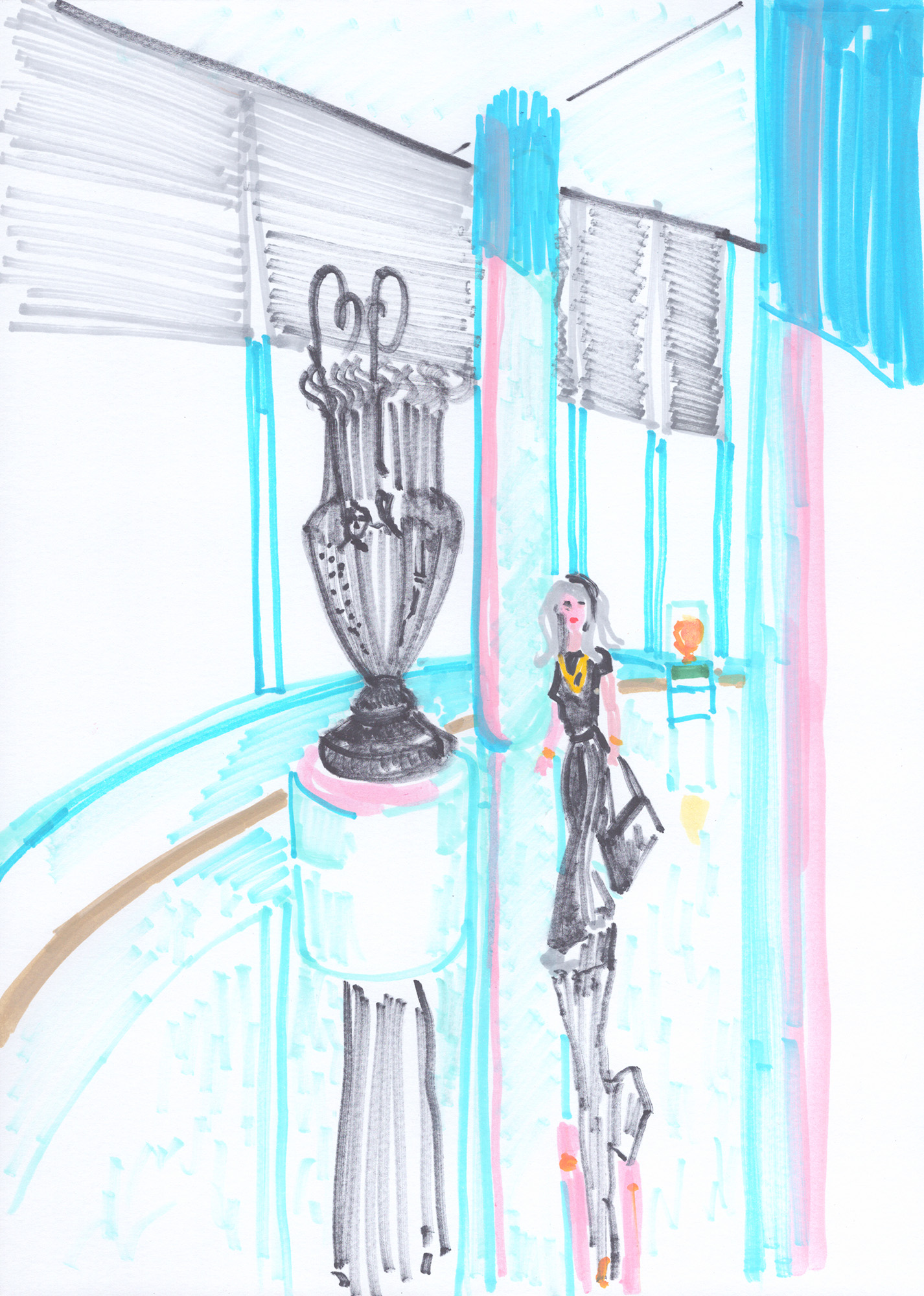 Bernhard Holaschke, drawing