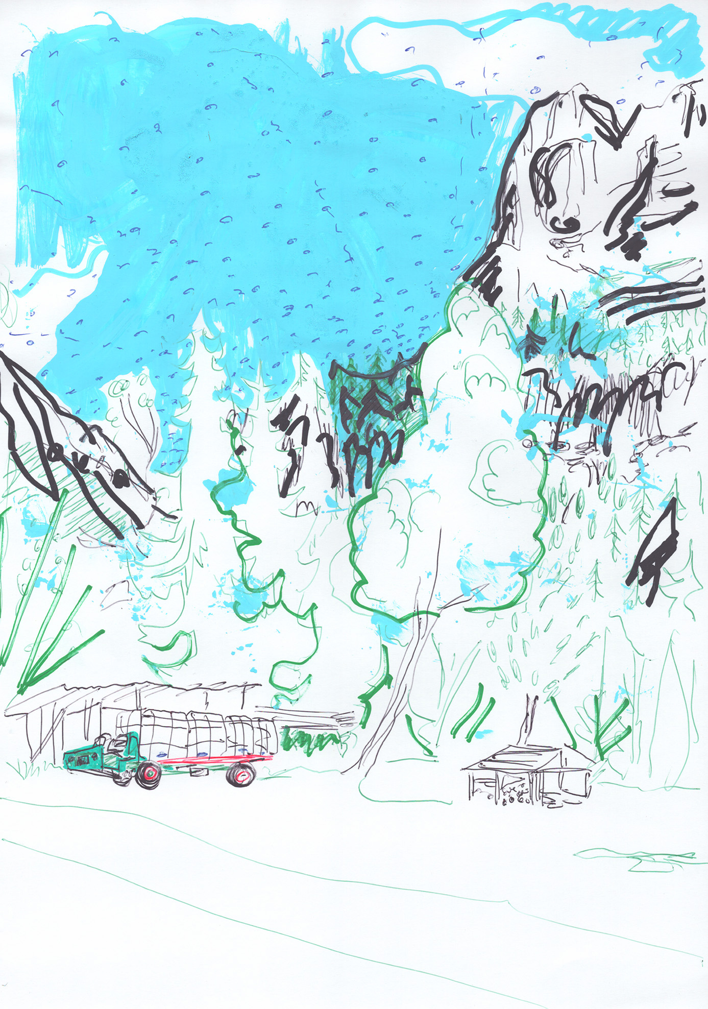 Bernhard Holaschke, drawing