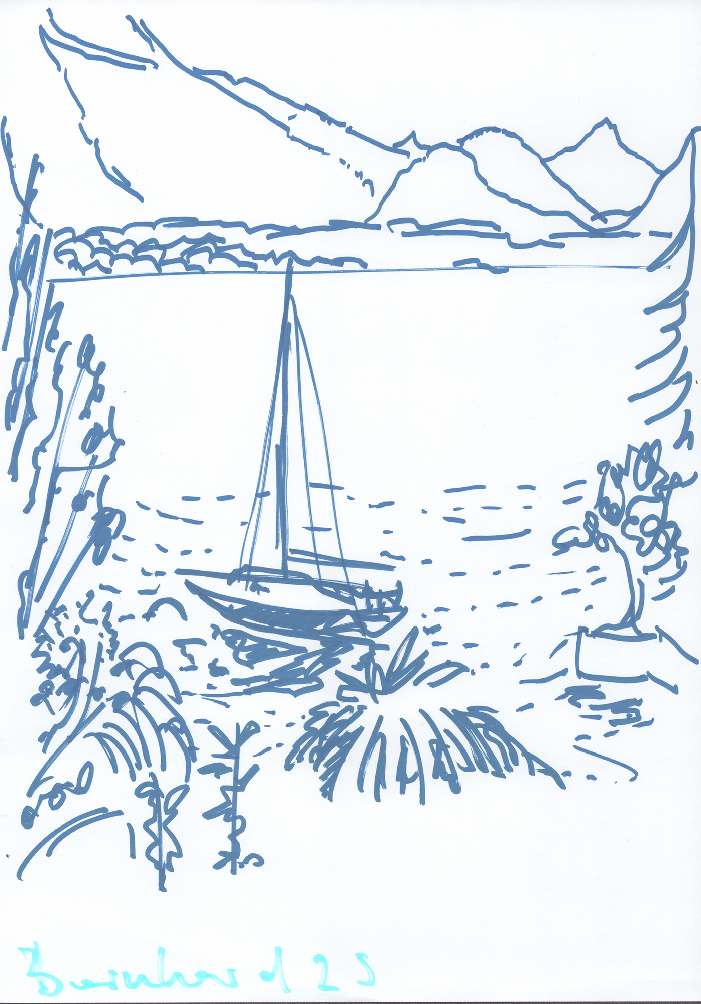 Bernhard Holaschke, drawing