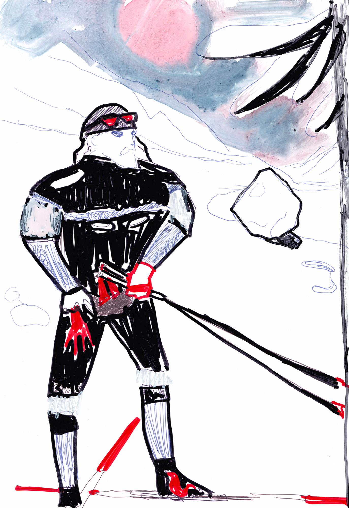 Bernhard Holaschke, drawing